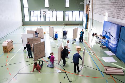 Theorieunterricht in der Halle